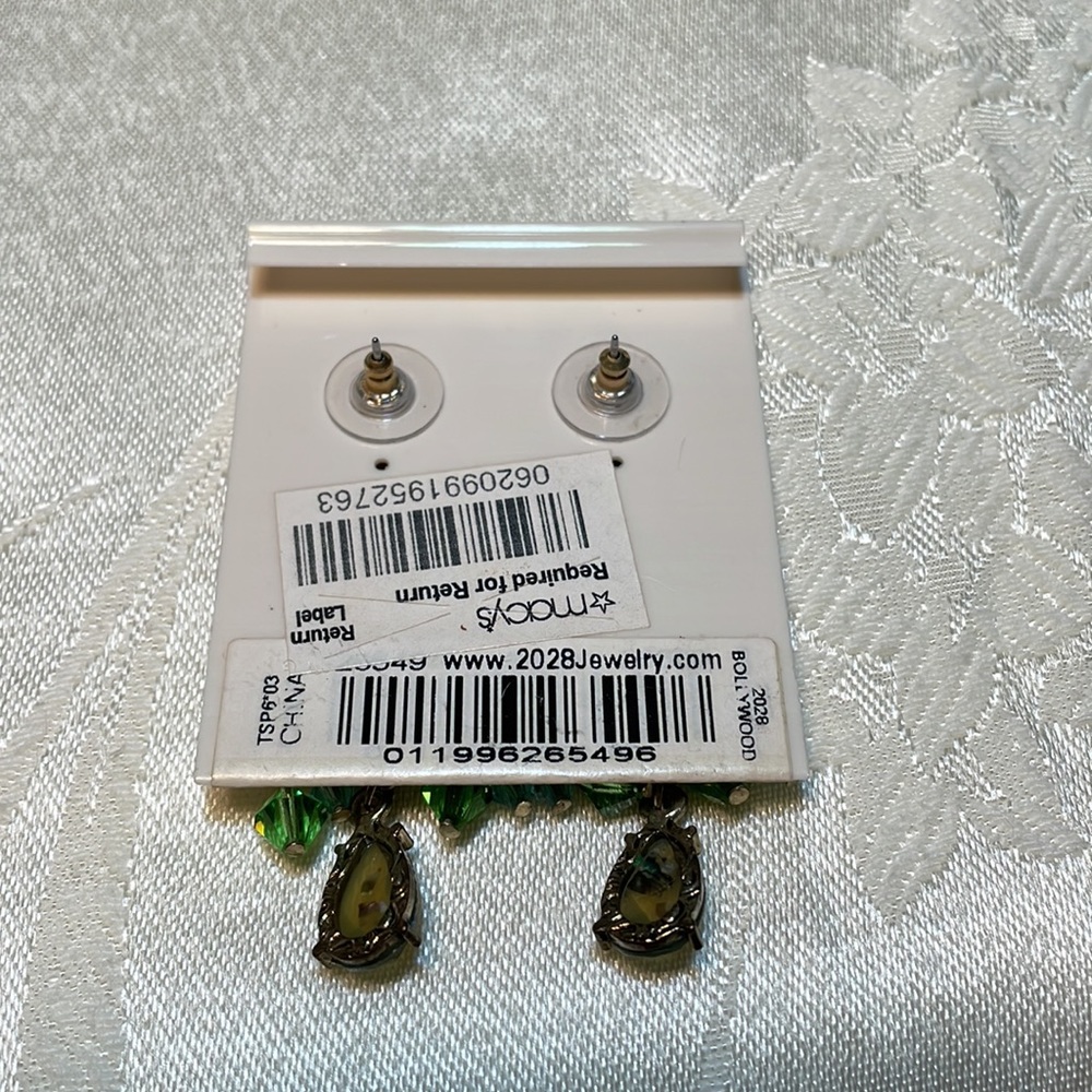 2028 Bollywood Enamel & Crystal Earrings - Picture 4 of 5